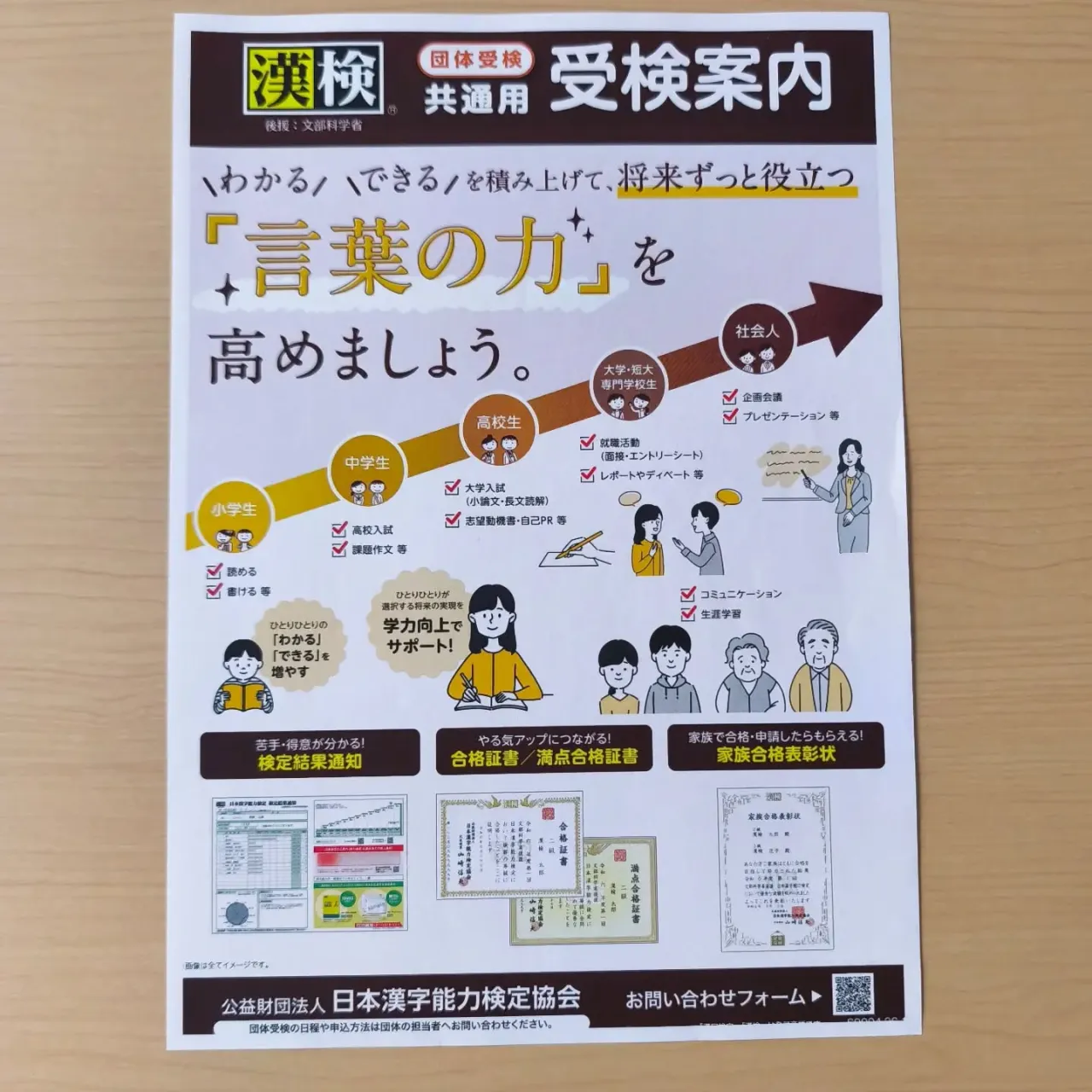 学び舎まこと、本日は、漢字検定実施